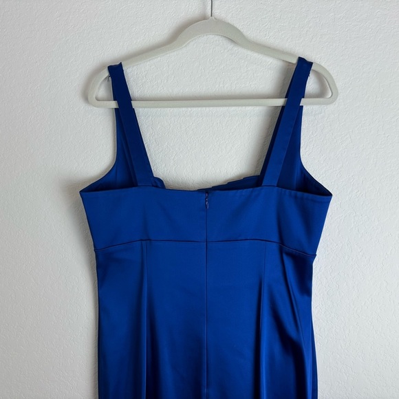 Calvin Klein Satin-Look Cobalt Party Dress - Picture 4 of 6